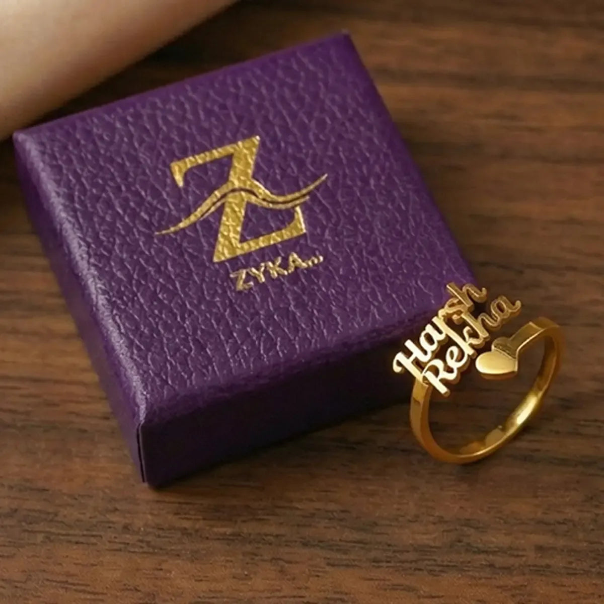 Adjustable One Name Ring