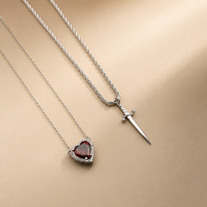 Heart Sword Necklace/Best Gift