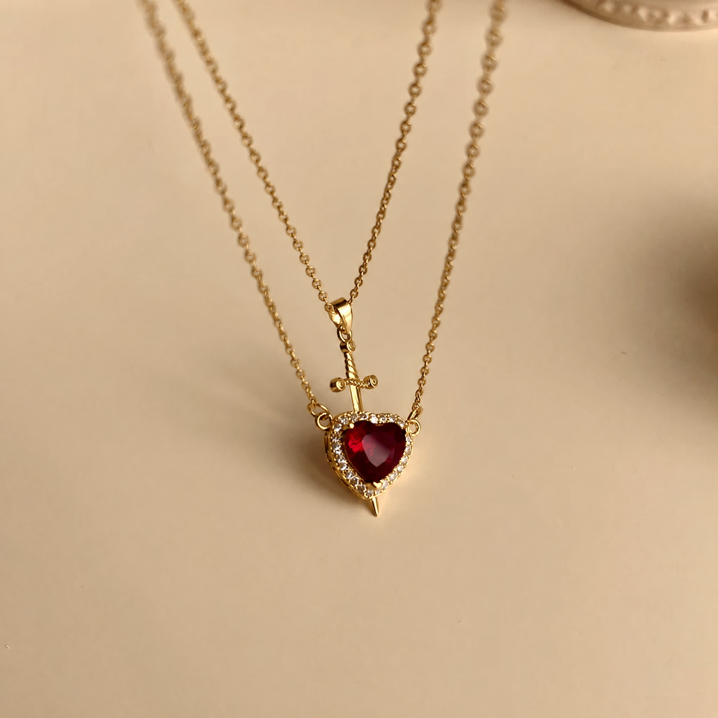 Heart Sword Necklace/Best Gift