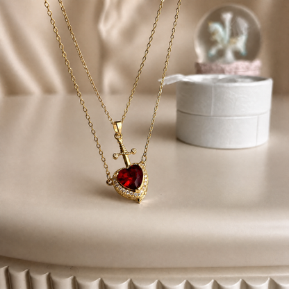 Heart Sword Necklace/Best Gift